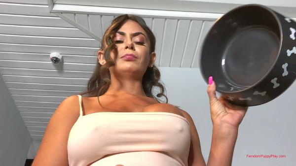 Femdom Puppy Play - Kiki Fills Up Her Horn's Bowl on Walkies