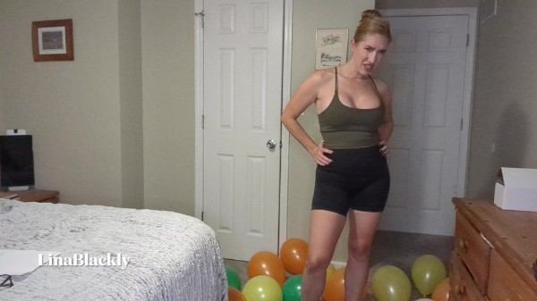 Linablackly - Auntie Pops You Balloons On Her Tits