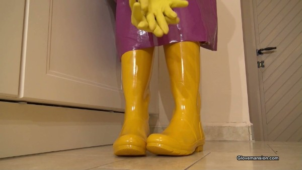 Glovemansion - Rubber Gloves And Boots Joi With Alora Lux